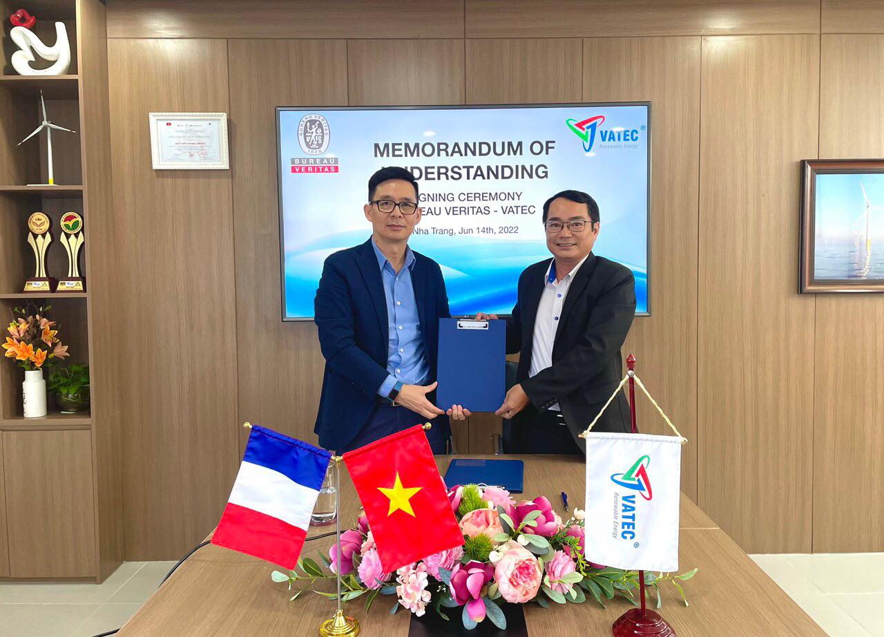 Buổi lễ ký kết hợp tác chiến lược giữa Bureau Veritas và VATEC sáng ngày 14/06/2022